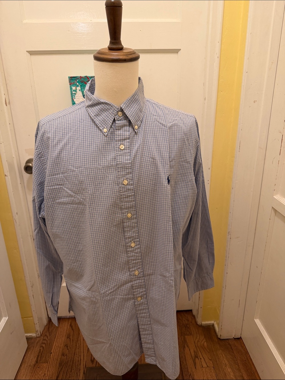 Polo by Ralph Lauren Light Blue Micro-Check Button-Down Shirt